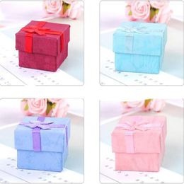High Quality Jewellery Storage Paper Box Multi Colours Ring Stud Earring Packaging Gift Box For Jewellery 4 4 3 cm 120pcs lot248W