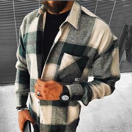 Men's Casual Shirts 2023 Fashion Flannel Man Long Sleeve Soft Comfort Slim Fit Styles Men Jacket Cardigan Coat