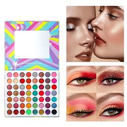 Waterproof Long-lasting 56 Colours Eye Shadow Palette Makeup Highly Pigmented Matte Shimmer Eyeshadow Palette Colourful Sparkle Glitter Pressed Powder