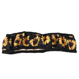 Steering Wheel Covers Elastic Bands Sunflower Cover Floral Car Printing Auto Styling Miss