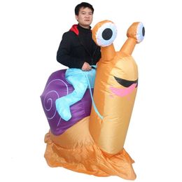 Mascot Costumes Halloween Carnival Holiday Party Annual Party Adult Cartoon Anime Funny Funny Riding Snail Costume Disfraz Iatable