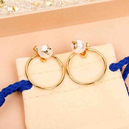2023 Luxury quality charm round shape design with nature shell beads in 18k gold plated have stamp PS4562A