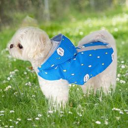 Dog Apparel Practical Pet Rain Cloak Bright Colour Comfortable Printing Raincoat For Walking