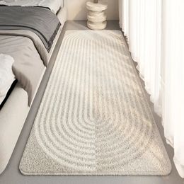 Carpets Striped Bedroom Carpet Bedside Rug Fluffy Large Living Room Plush Lounge Floor Mat Soft Velvet For Children 230928
