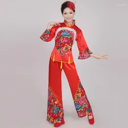 Stage Wear Traditional Chinese Folk Dance Costume For Woman National Costumes Fan Dancing Dances Clothes Yangko Dress Women Yangge Clothing