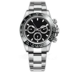 Men Business 2813 Automatic Watch Cosmic Basel Black and White Ceramic Bezel 316L Folding Clasp 116500 Waterproof Mens Watch275T