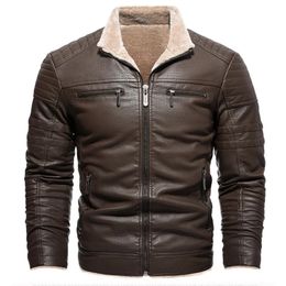 Men s Down Parkas Winter Fleece Coats Men Fur Collar Thicken Warm Windproof Leather Jackets Fashion Casual Retro Streetwear Mens Clothing 231005