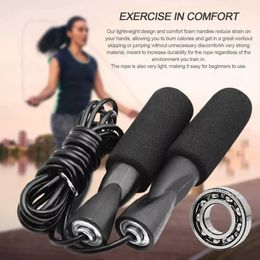 Jump Ropes Exercise Boxing Skipping Jump Rope Adjustable Bearing Speed Fitness Black Training skipping rope Home fitness training 231005