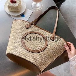 Shoulder Bags Totes Designer tote beach bagsfashion bag handbag woven leather bucket bags letters summer handbags04stylishyslbags