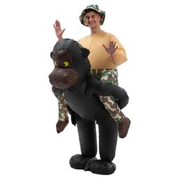 Mascot Costumes Novel Funny Chimpanzee Iatable Costume Christmas Halloween Carnival Masquerade Props Birthday Party Gift Toys