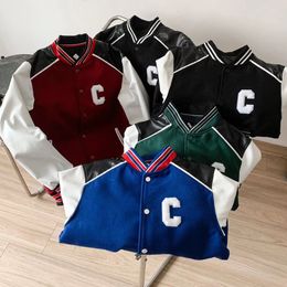 Mens Designer Jackets Baseball Embriodery PU Sleeve Towel Winter Collar Streetwear Stitched Hip Hop Varsity Outerwear Vintage Bomber Coat Unisex