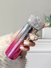 Water Bottles Leeseph Bling Bottle Diamond Stainless Steel Glitter Insulated Refillable Thermal 230928