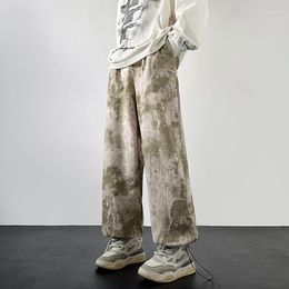 Men's Pants M-XXXL Fashion Retro Overalls Autumn Street Hip-hop Camouflage Casual Trousers Wide-leg Men Clothing