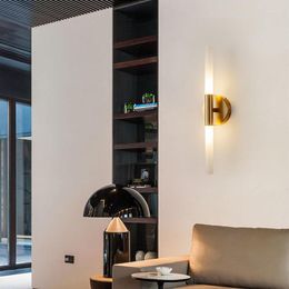 Wall Lamp Modern Led Metal Tube Light For Foyer Washroom Bedroom Toilet Nordic Iron Art Lamps Home Decor Loft Fixture