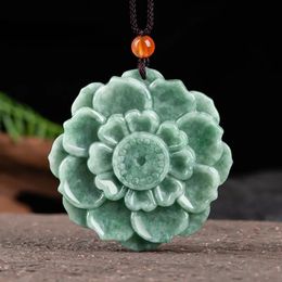 Natural Jadeite Pendant Ice Jade Charms Fashion Personality Jewelry Accessories Couple Gift