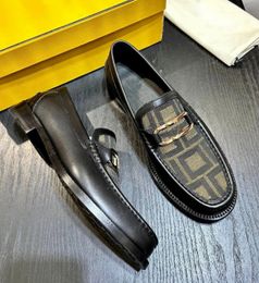 2024 Men's Loafer Gentleman O'Lock Mocassins Shoes Fabric Leather Embossed Bowl Oxford Walking Business Dress Lady Comfort Walking EU38-46 Original Box