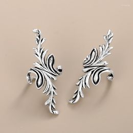 Backs Earrings Huitan Branch Design Clip For Women Vintage Ear Cuffs Simple Stylish Lady Daily Wear Versatile Jewellery 2023