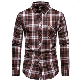 Men's Casual Shirts Men Winter Plaid Jackets Buttons Coats High Quality Cotton Loose Business Outerwear