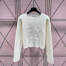 Designer Woman Knits Luxury Women T Shirts White Black Long Sleeve Shirt Charming Autumn Spring Bottom Tops223O