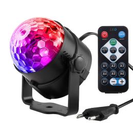 Laser Projector Light Mini RGB Crystal Magic Ball Rotating Disco Ball Stage Lamp Lumiere Christmas Light for Dj Club Party Show LL