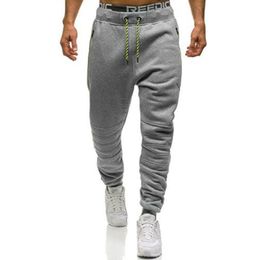 Men's Pants Striped Fitness Workout Jogging Drawstring Pants Mens Casual Running Sweatpants Men Streetwear284S