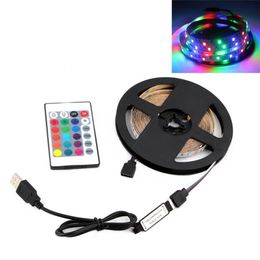 Strips 5V LED Strip Lights RGB PC SMD2835 1M 2M 3M 4M 5M USB Infrared Control Flexible Lamp Tape Diode TV Decorative For Rooms187r