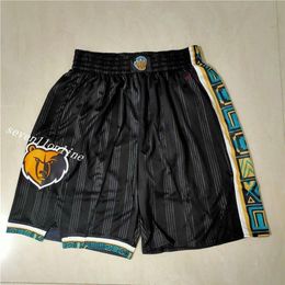 Men's Team Basketball Short Just Don Memphis Sport Stitched Shorts Hip Pop Pants With Pocket Zipper Sweatpants In Size S- Siz287P