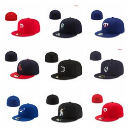 2023 Unisex Outdoor Fan's Letter Fitted Baseball Fitted Hat Fashion Accessories Mix Order Size Closed Flat Bill Base Ball Snapback Caps Bone Chapeau Size 7-8 Ma19-2