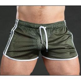 Men's Shorts Men Casual Gym Fitness Training Sexy Mesh Breathable Quick Dry Fashion Sports Beach Trunks Clothing Summer Boxer272Q