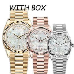 2022 Mens Automatic Mechanics Watches 40MM Big Date gold silver rose pearl face Watch Men Sapphire Glass Stainless Steel luminous 238s