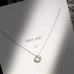 Ins Top Selling Simple Fashion Jewelry 925 Sterling Silver Round Cut White Clear 5A Cubic Zircon Promise Women Wedding Bridal Brac209u