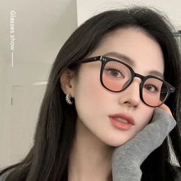 Sunglasses Frames Gradient Glasses anti blue blush glasse Korean small frame sunglasses plain advanced sense Cute Eyewear 231005