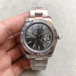 Steel Dark ST9 Rhodium Dial Datejust Fluted Bezel Watch 41mm 116333 126334 Automatic Mechianical Wristwatches Strap Sapphire Glass334h