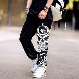 Streetwear Hip hop Joggers Pants Men Loose Pants The Skull Trousers Casual Sweatpants 201125270d