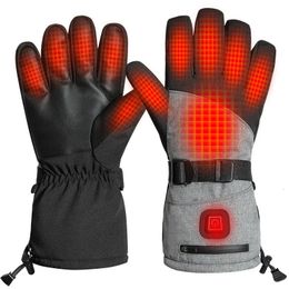 Cycling Gloves Winter Men's with Electric Heating Womens Motorcycle Battery Rechargeable Windproof and Waterproof 231005