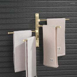 Decorative Figurines Bathroom Towel Bar With Hook Aluminum Wall Mounted Swivel Swing Arm Holder Accessories