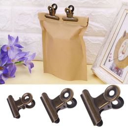 Metal Bulldog Grip Clips Food Bag Sealing Clamps File Ticket Binder Picture Money Organizer Kitchen Office School Supplies LX6142