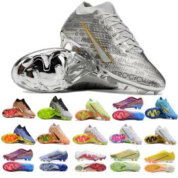 Soccer Cleats 25th Anniversary VAP0R 15 XV Elite FG XXV Metallic Silver United Guava Ice Mbappes CR7 Generation Metallic Coppe Soccer Cleat Bonded Football Cleats