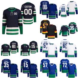 Team Hockey 65 Ilya Mikheyev Jersey 81 Dakota Joshua 35 Thatcher Demko 72 Anthony Beauvillier 57 Tyler Myers 15 Sheldon Dries 22 Daniel Sedin Sport Man Woman Youth