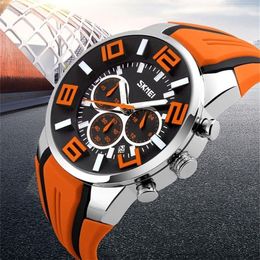 Watches Men Luxury Brand SKMEI Chronograph Men Sports Watches Waterproof Male Clock Quartz Men's Watch reloj hombre 220526239W