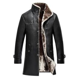 Men s Leather Faux Mens Clothing Genuine Sheep Natural Coat Winter Parka Real Fur Long Plush Thick Oversize Sheepskin Jackets For Man M 5XL 231005