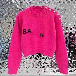 Designer Clothe Womens Sweaters Fasion Pullover With Letters 2023 Straight Shoulder Knit Shirt Long Sleeve Sexy Hot D692