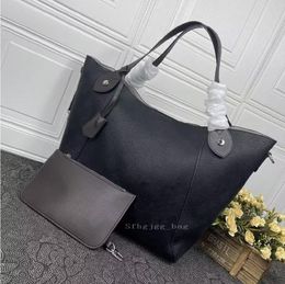 luxurys designers bag women's Bucket Shoulder Bags comfort shopping bags Women Tote bag Genuine Leather Handbags black crossbody bag 2pcs/lot