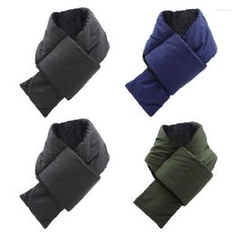 Bandanas Winter Thicken Warm Down Cotton Scarf Women Men Thin Camping Foldable Portable Warmer Cycling Neck