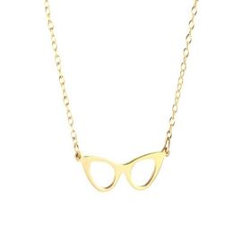 10PCS Cat Eye Glasses Frame Necklace Simple Geometric Reading Book Lover Eyeglasses Chain Necklaces for Women Party Hipster Gifts298D