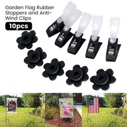 Other Event Party Supplies Garden Flag Rubber Stoppers with Anti Wind Clips Stops Accessories Poles Stands Weather Resistance Flagpoles Parts 230928