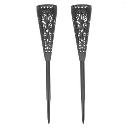 Vases 2pcs Grave Cemetery Flower Bucket Cone Hollow-out Soil Inserted