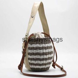 Shoulder Bags Totes Designer tote beach bagsfashion bag handbag woven leather bucket bags letters summer handbags19stylishyslbags