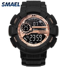 Sport Watches Camouflage Watch Band Smael Men Watch 50m Waterproof Top s Shock Watch Men Led 1366 Digital Wristwatches Military Q0325P