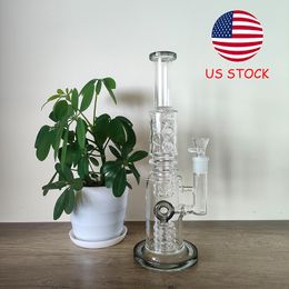 13.7-Inch Grey Hookah-Style Bong with Swiss Perc and 18mm Female Joint